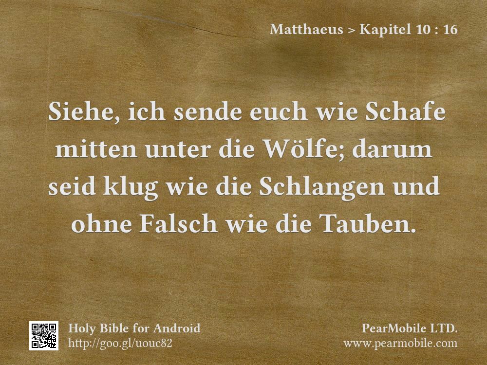 Matthaeus, Kapitel 10:16